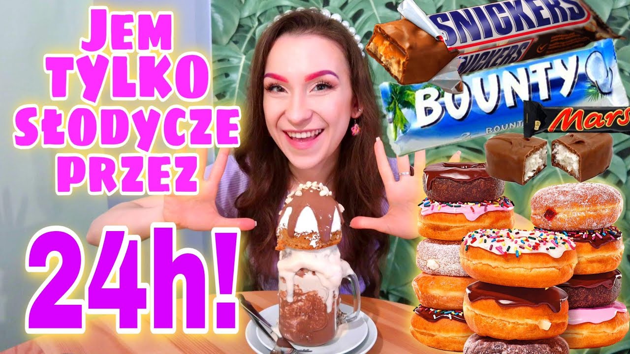 JEM TYLKO SŁODYCZE PRZEZ 24H!🧁CHALLENGE🍬