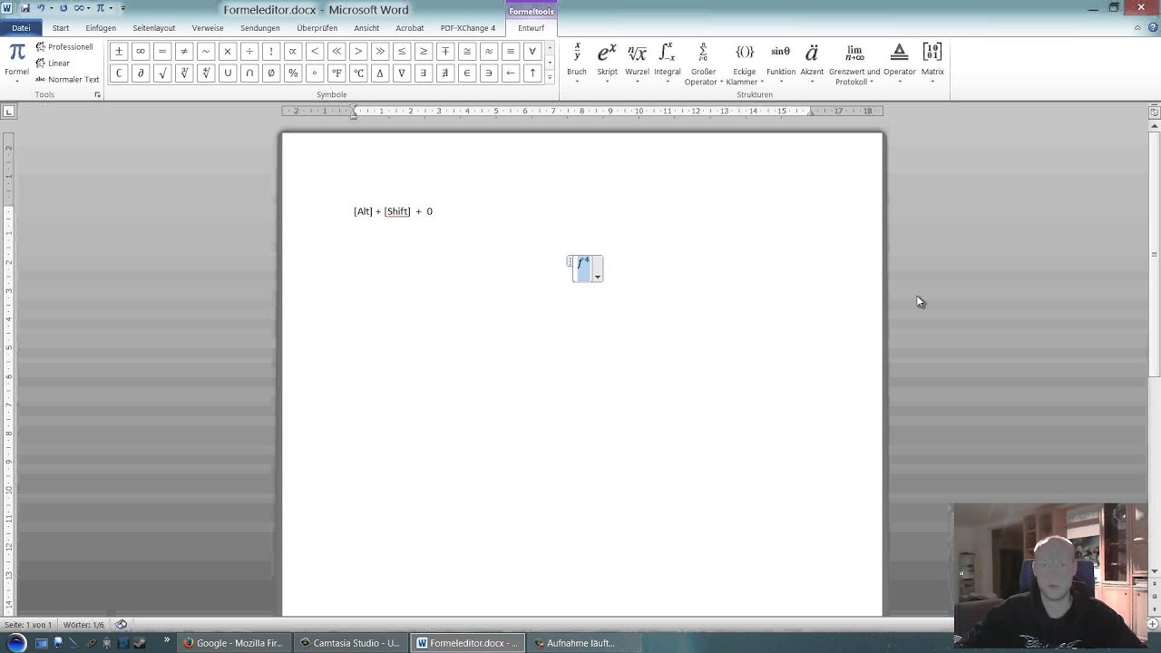 Word Formeleditor Grundlagen