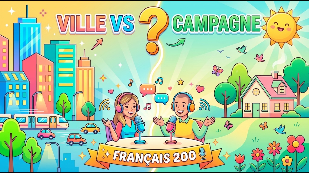 Ville VS Campagne : Où Vivre ? 🏙️🌳 | Apprendre le Français Naturellement