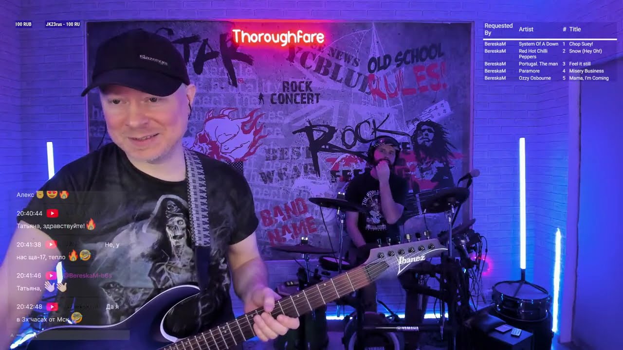 (RU/EN) Живой звук. Кавера на гитаре и ударных от Thoroughfare. 351-ая. #музыка