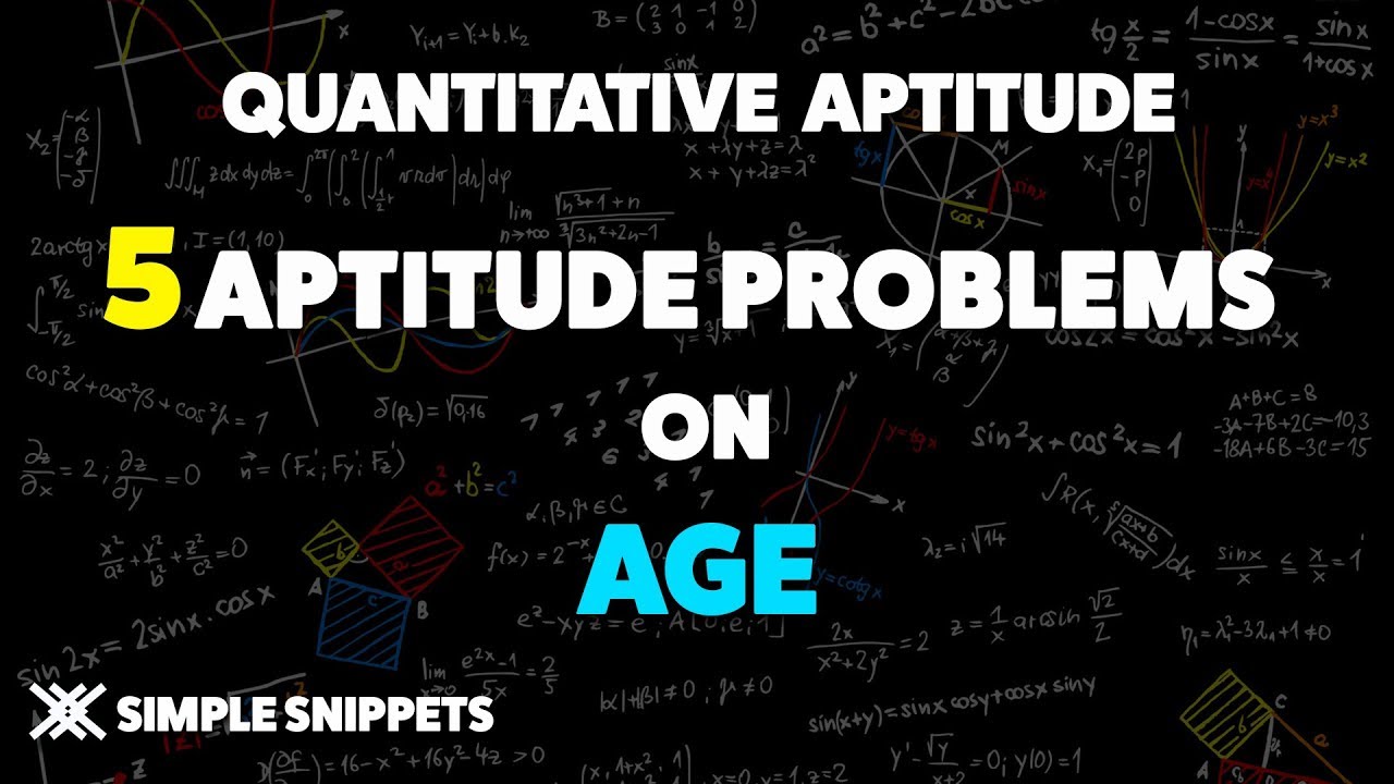 5 Aptitude Problems on Age | Age Concept & Important Formulas | Quantitative Aptitude