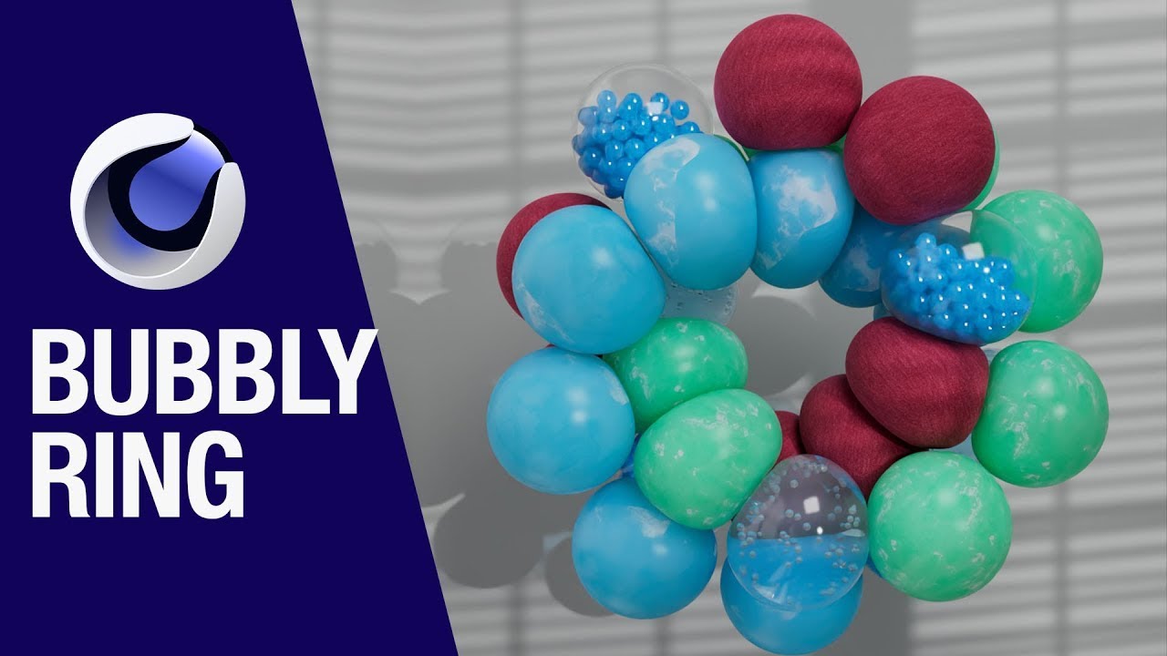 Кольцо Bubbly Ring с симуляцией ткани Cinema 4D и динамикой Mograph — Повторная загрузка