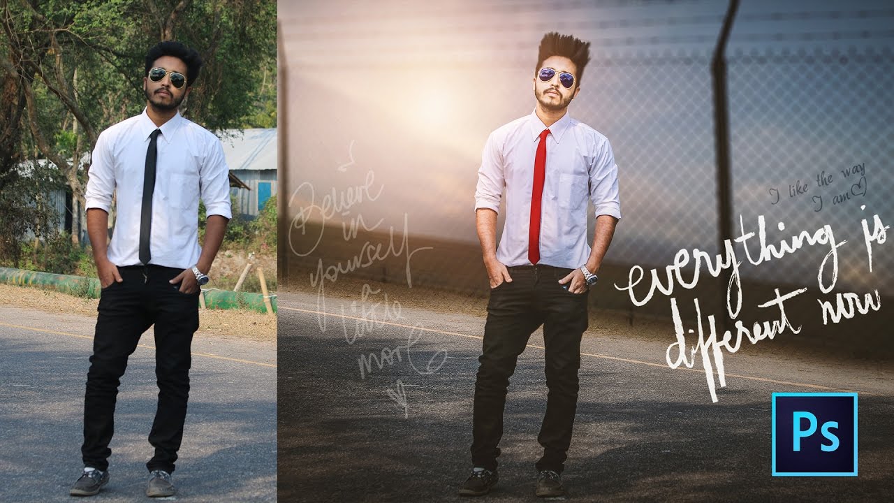 Photoshop Photo editing | Background change &  Color effect