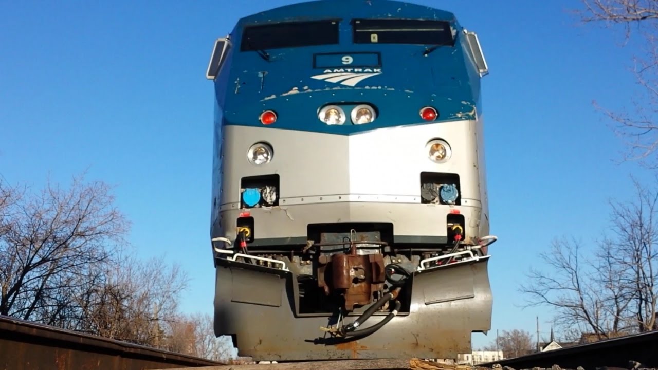 Amtrak Maple Leaf Runs Over Camera