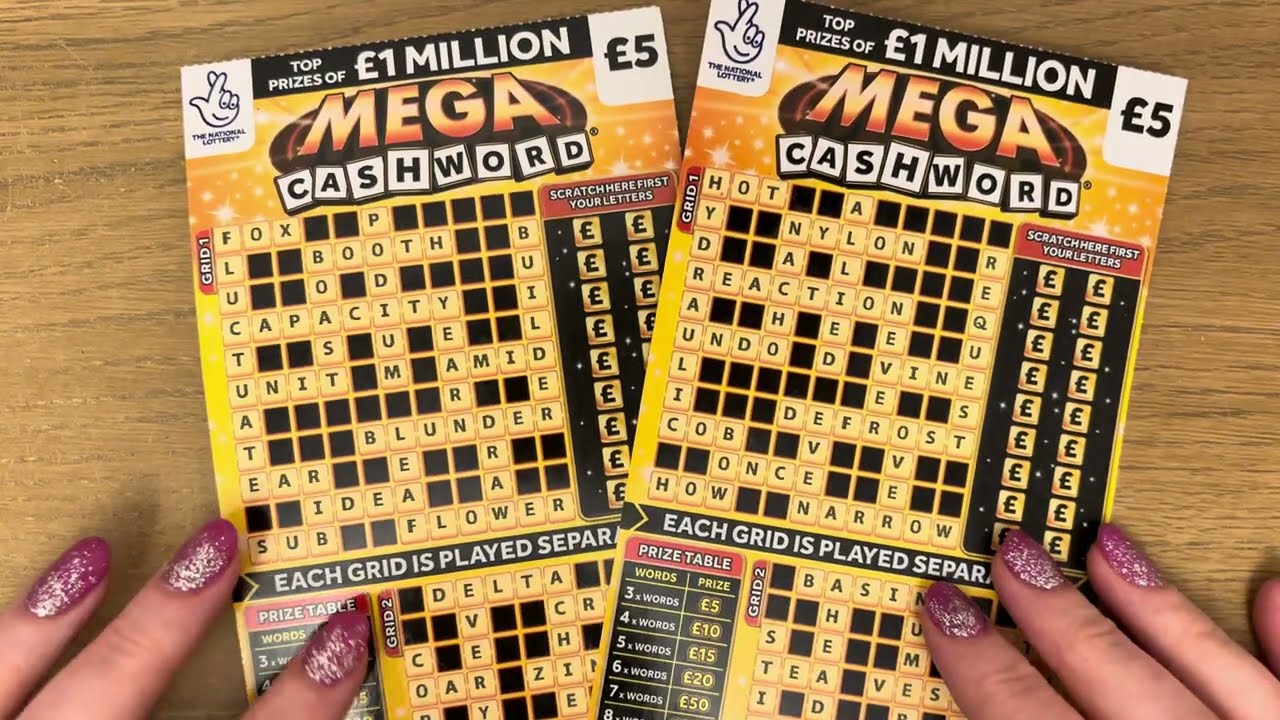 £5 Mega Cashword Scratch Cards! 🤞 UK National Lottery May 2025