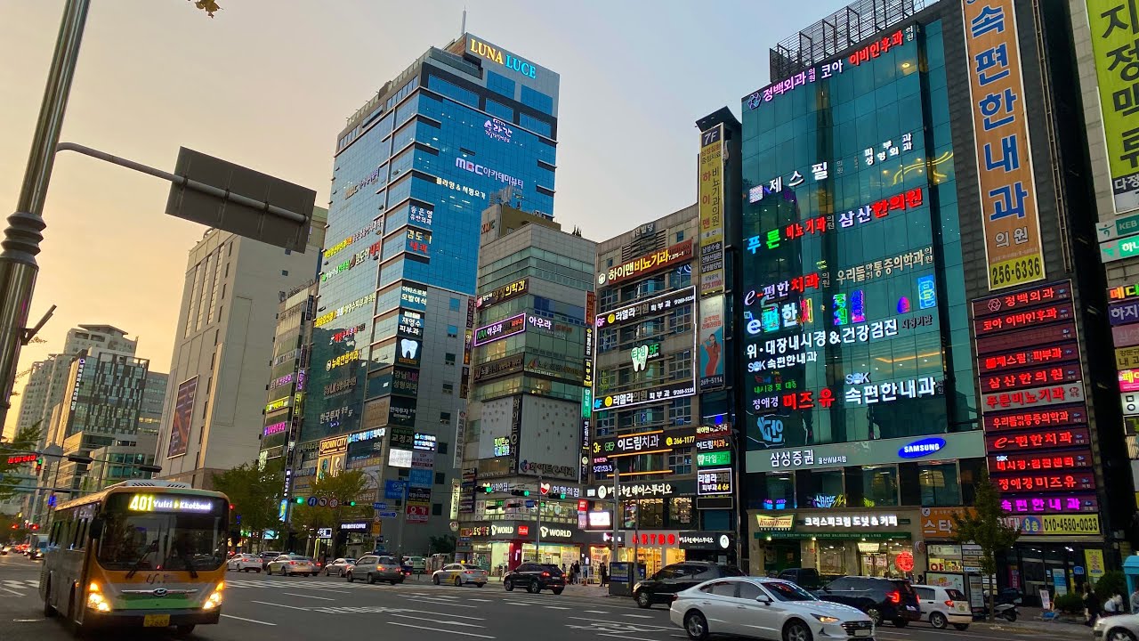 #walkingtour #ulsan #korea                                    [4k]samsan street,ulsan,korea(2020.11)