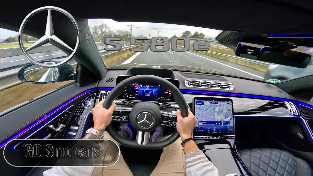 Mercedes-Benz S580e 2024 // 510HP // 4K POV Test Drive on AUTOBAHN // GO Smo cars