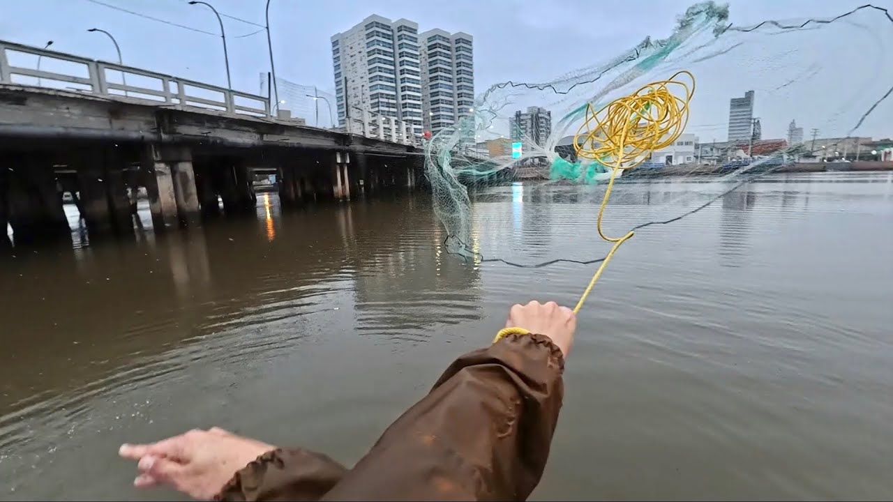 PESCARIA de TARRAFA na PONTE - Tramandaí / Imbé.