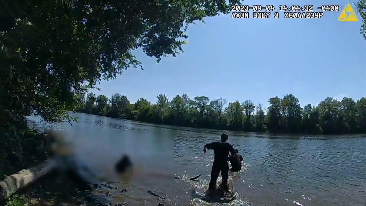 Officer Runs Into River to Rescue Woman Who Can’t Swim
