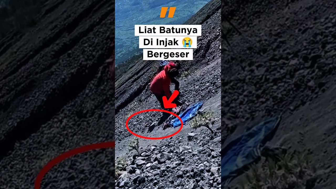 Detik-detik Pendaki Asal Malaysia 🇲🇾 Hampir Jatuh 😳 Lebih Dalam Di Gunung Rinjani 