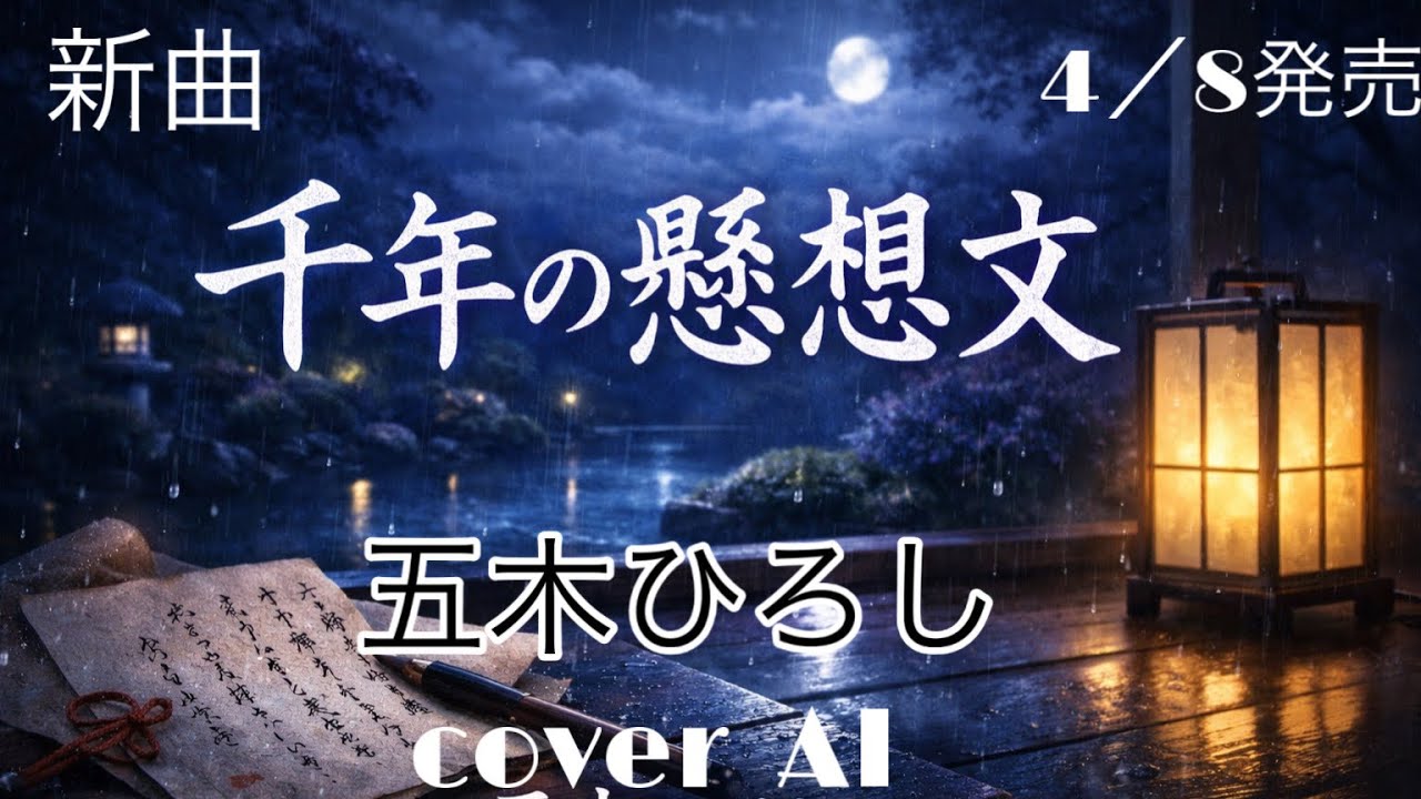 【新曲】五木ひろし/千年の懸想文/大人の恋が沁みる【涙腺崩壊】（AI演歌）