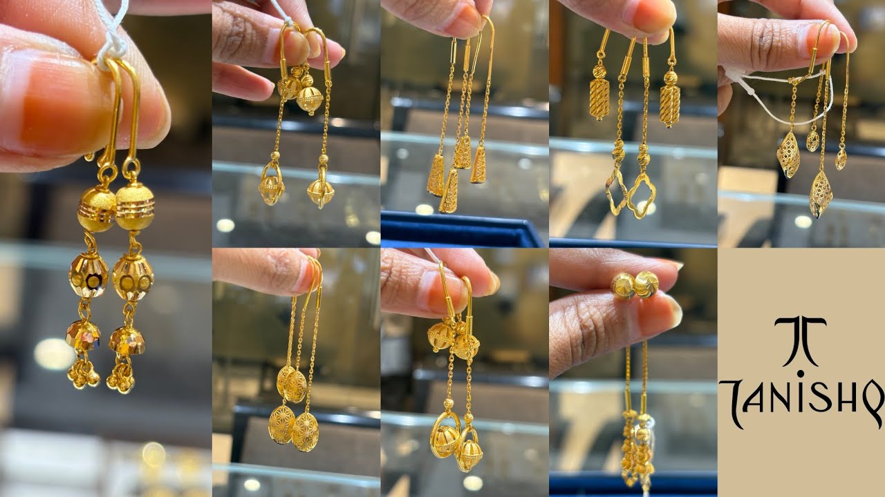 Tanishq Latest Light Weight Gold Sui Dhaga Earrings Collection 💕|| Tanishq Gold Sui Dhaga Earrings 😱
