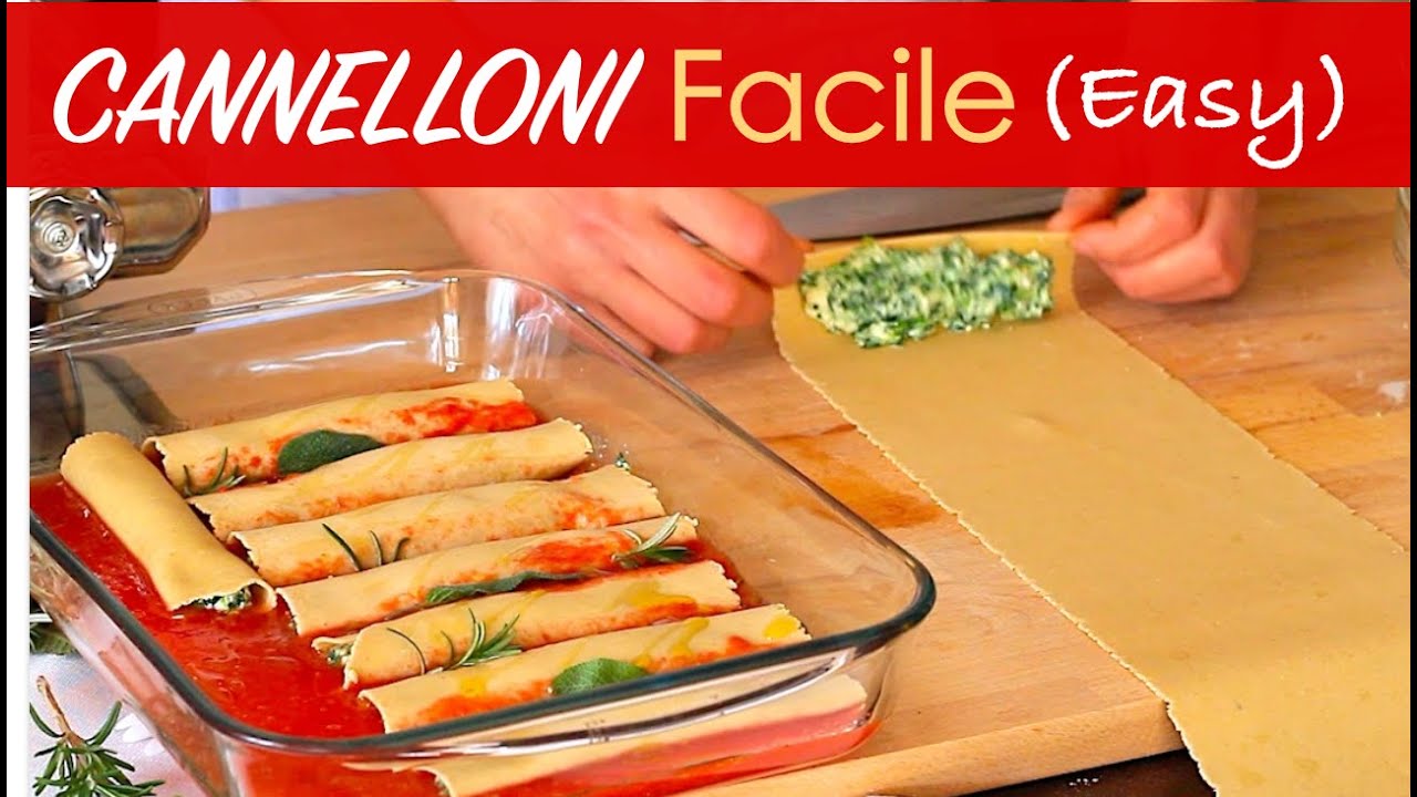 Without Pre-cooking! Without Mess! CANNELLONI With Homemade Pasta (Spinach and Ricotta)