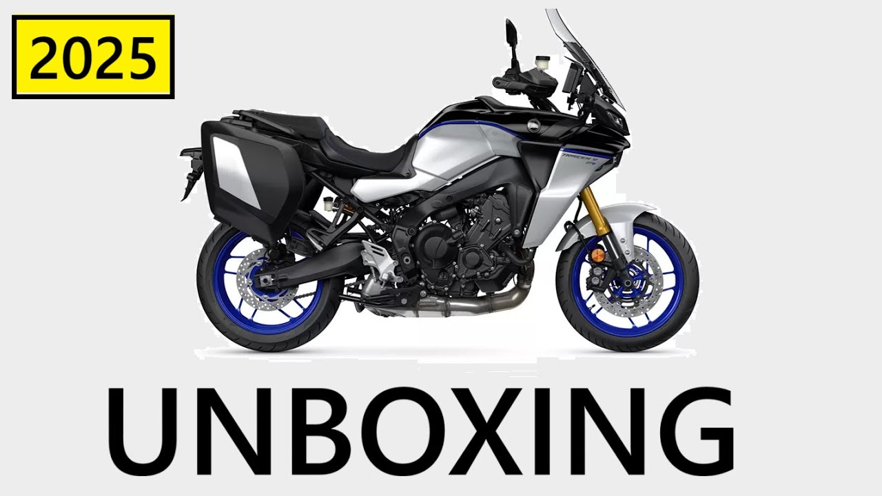 unboxing YAMAHA TRACER 9GT+ motorcycle 2025