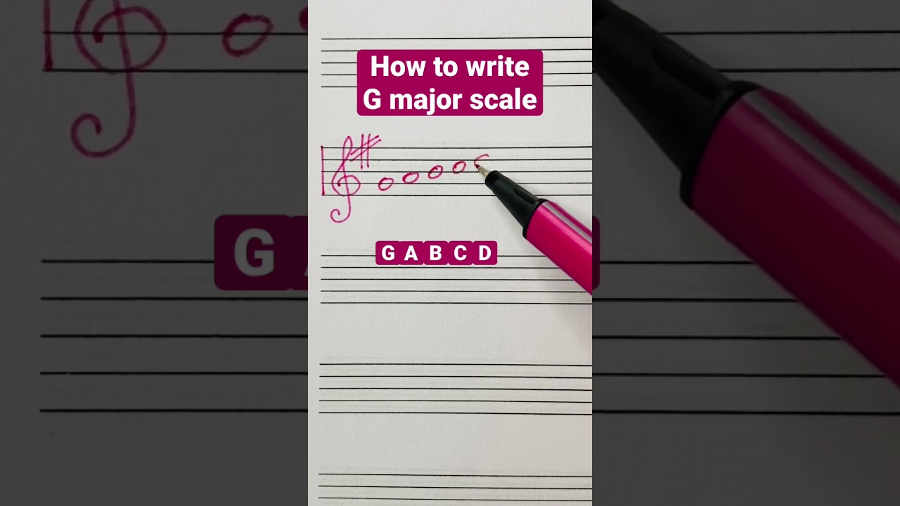How to write G major scale #musictheory
