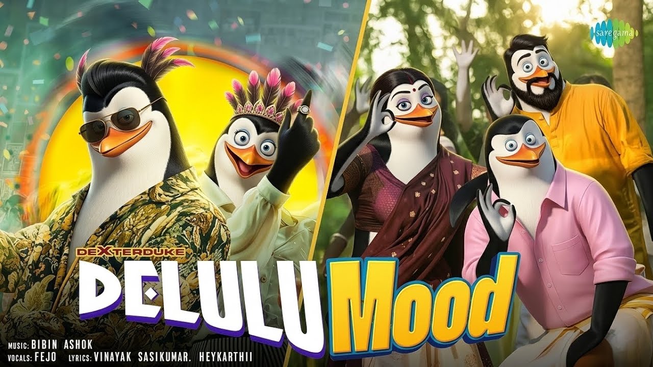 Delulu Delulu Song Cartoon penguins Scene 
