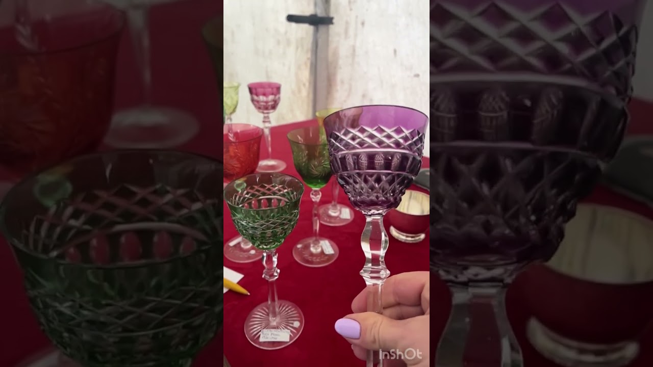 Изгибы хрусталя. #винтаж #антиквариат #барахолкакупить #обзор #фарфор #хрусталь #посуда 