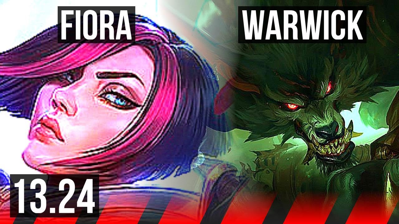 FIORA vs WARWICK (TOP) | 8/1/5, Godlike, 300+ games | KR Diamond | 13.24