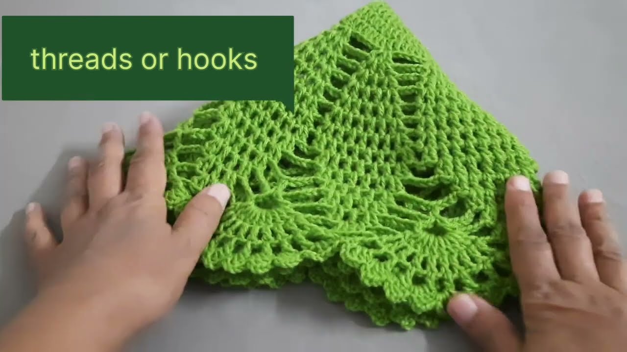 💥👉Crochet New Easy Design Thalposh/थालपोश/थालीकवर/टेबलमैट ❤️woolen rumal /