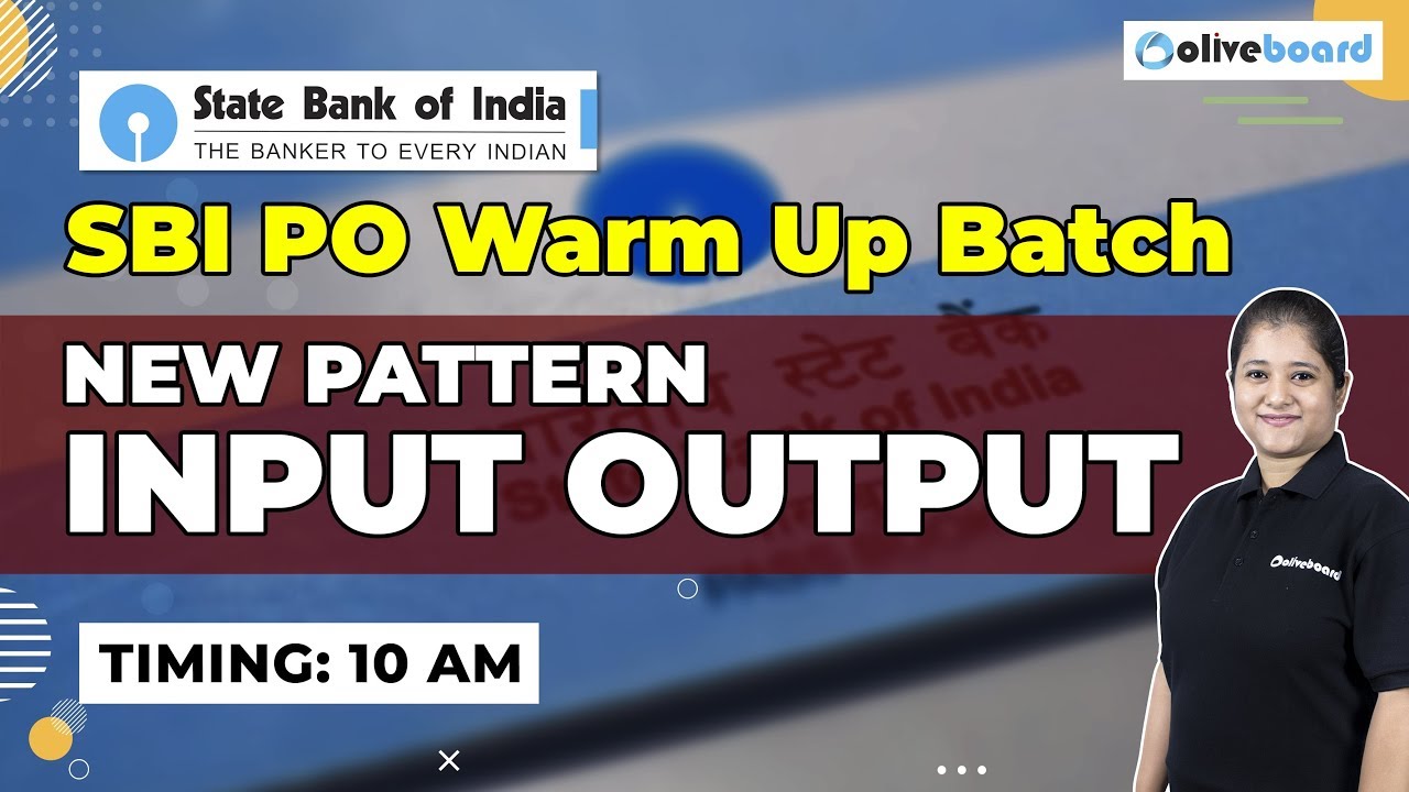 New Pattern Input Output | Tricks for Input Output | SBI PO | SBI PO Warm Up