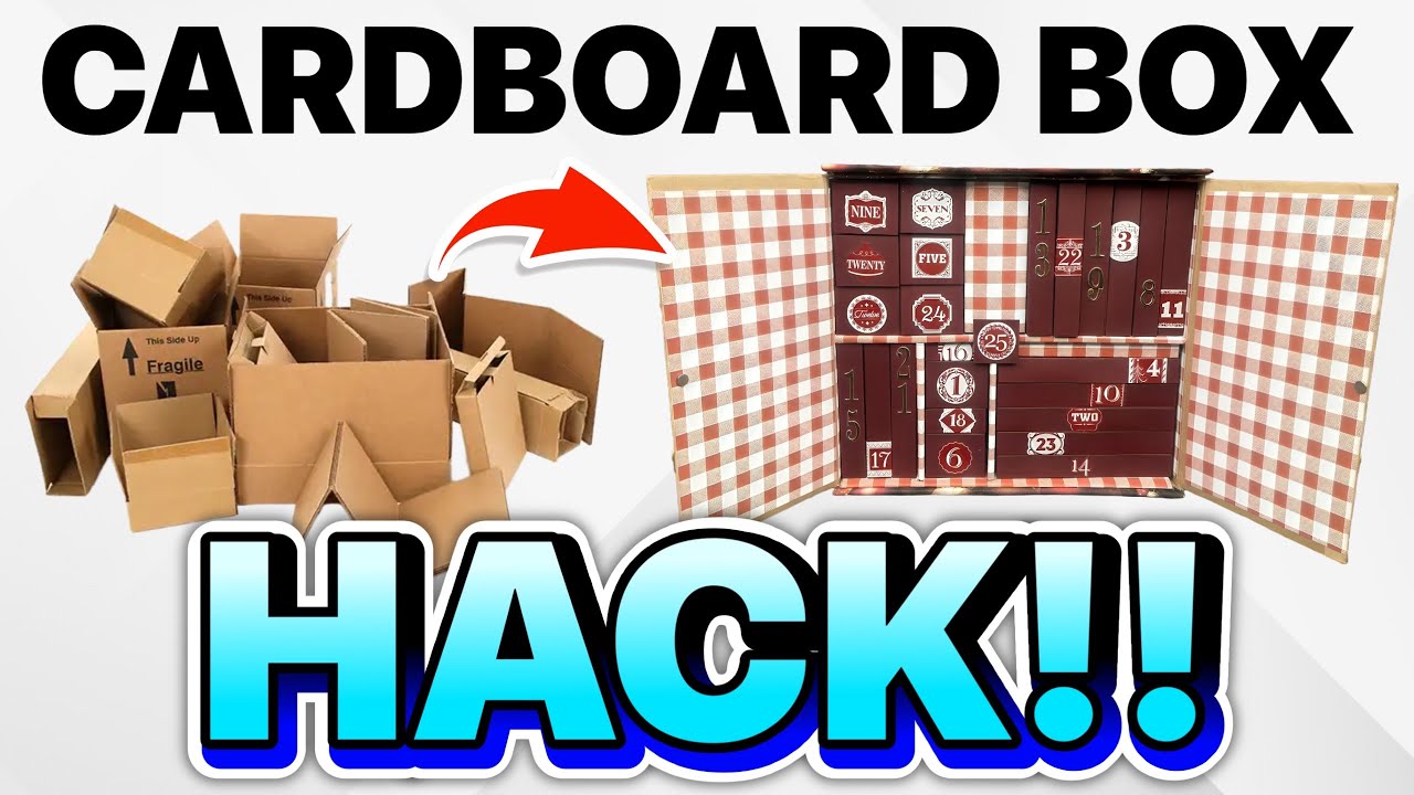CARDBOARD BOX UPCYCLE - My First Ever Advent Calendar - REUSE CARDBOARD BOXES