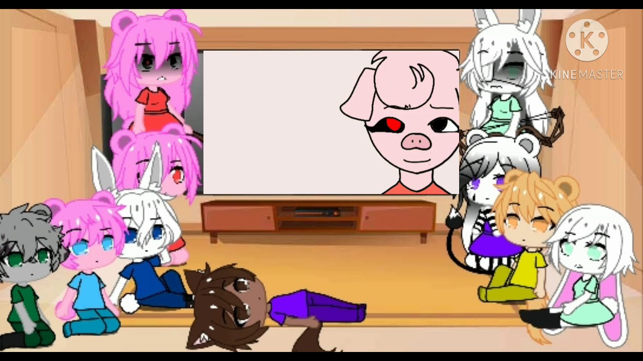 Personagens de Peppa Pig reagindo a memes de Piggy +???  (parte 5) (antes da infecção)