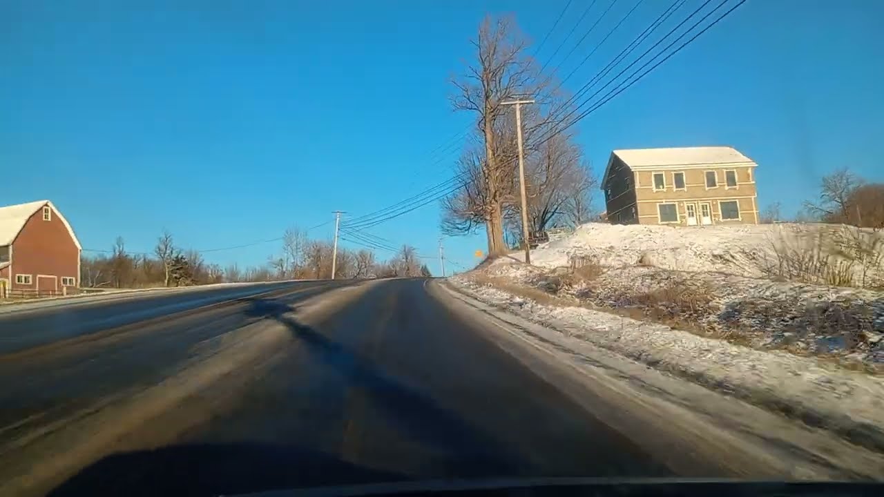 New Haven Junction, Vermont Winter Drive