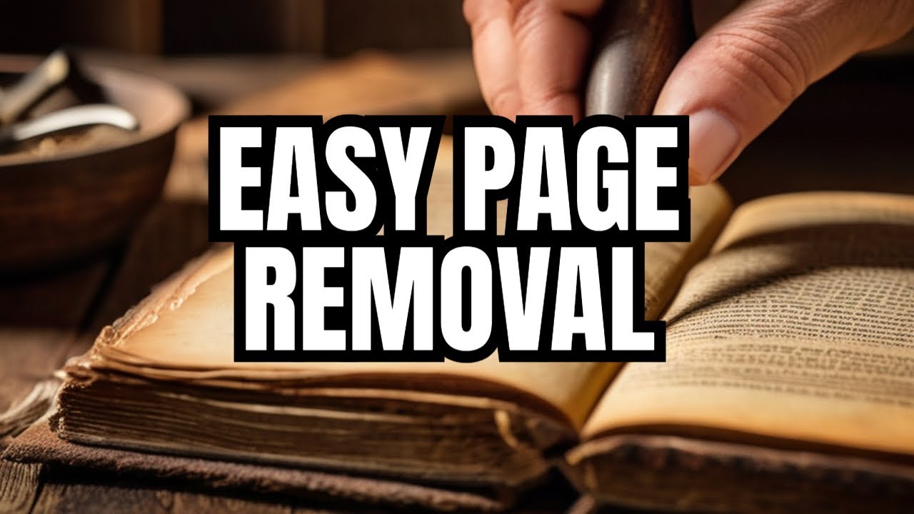 Quick Tip for Removing Book Pages