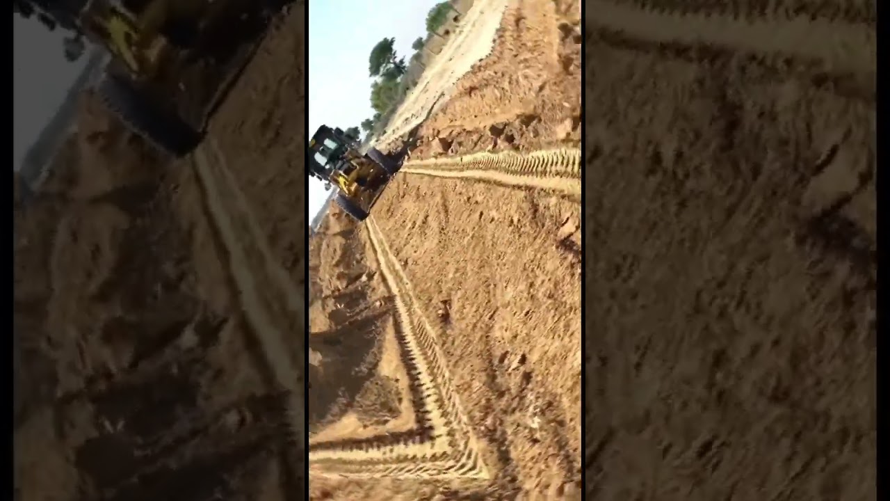 #grader #cat #caterpillar #greder stutes dumping work