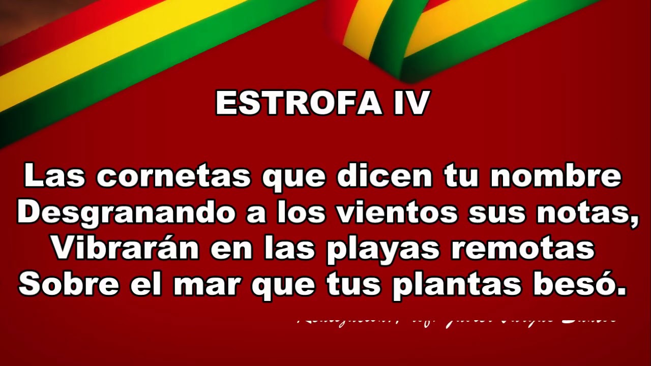 HIMNO A LA BANDERA BOLIVIANA