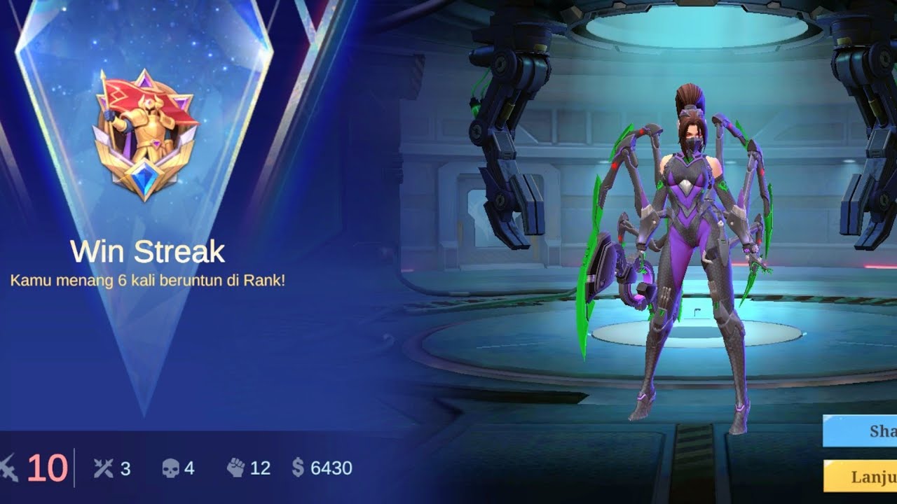 HANABIKU LAGI LAGI WIN STREAK DI RANK || Mobile Legends Bang Bang