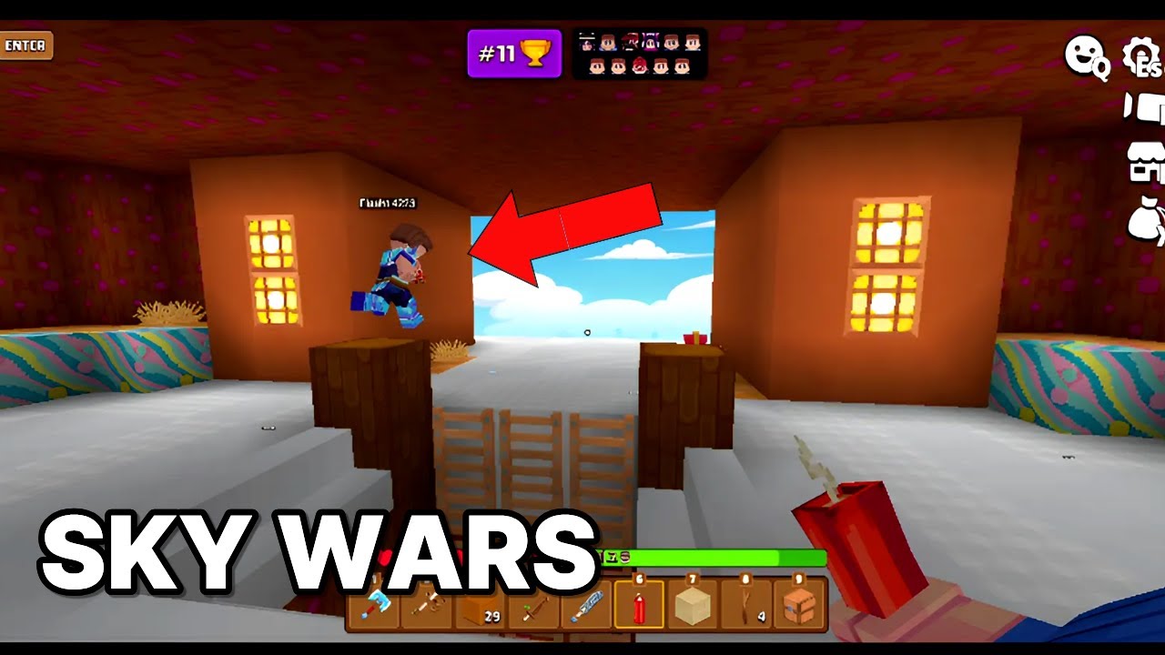 Lots of combat play in sky wars. (minefun.io) #35