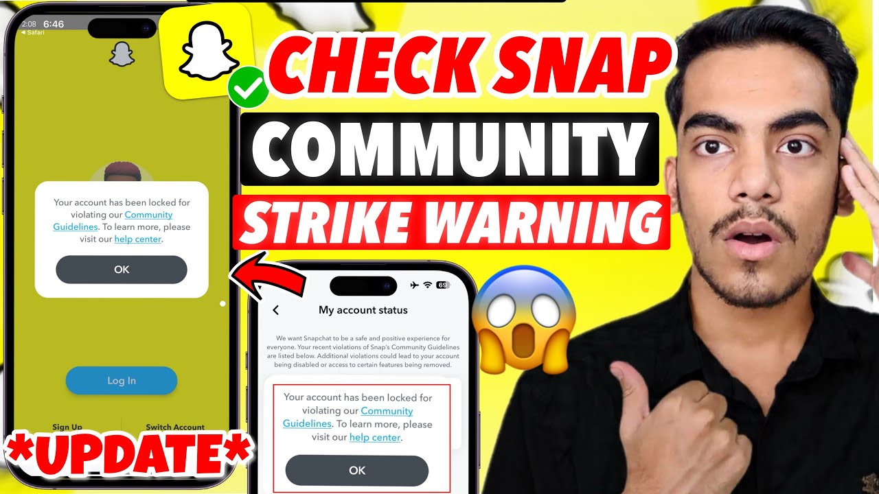 How To Check Snapchat Community Guideline Strike Warning | How To Check Snapchat Account Status