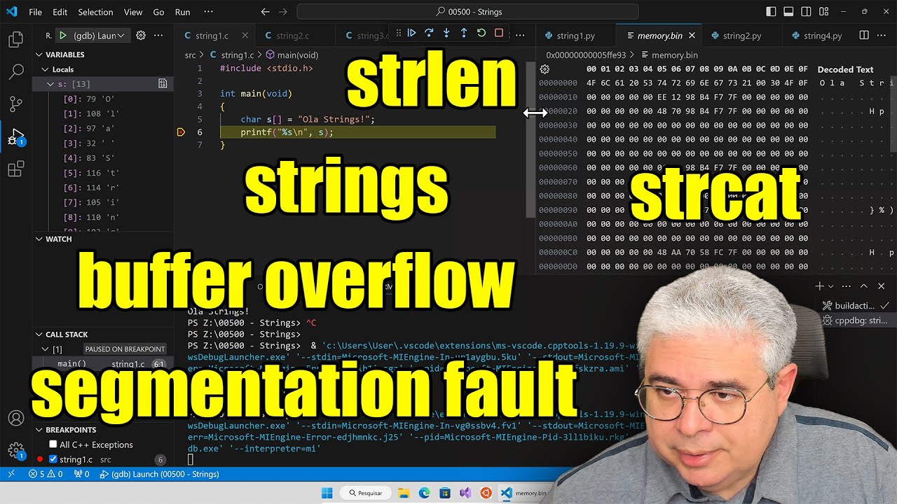 Strings - Parte 1/3 - Linguagem C para quem programa em Python