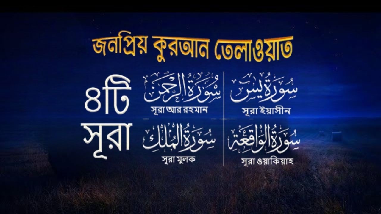 সূরা আর রহমান, সূরা ইয়াসিন, সূরা ওয়াকিয়া, সূরা মুলক-  Best Quran Recitation by Zain Abu KAUTSAR