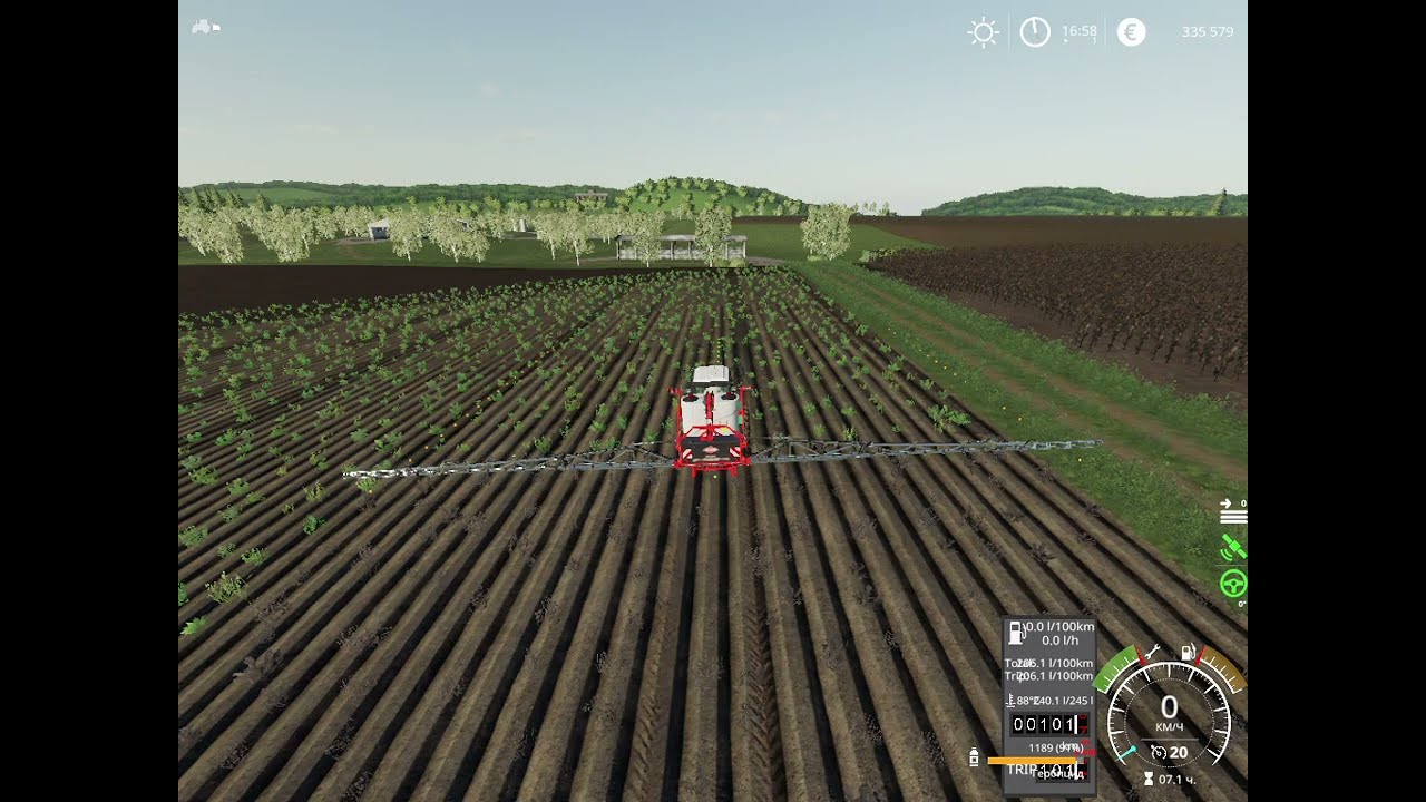 Farming Simulator 19.:Карта Балдейкино:Внесение гербецида уборка картофеля. Cерия 51.