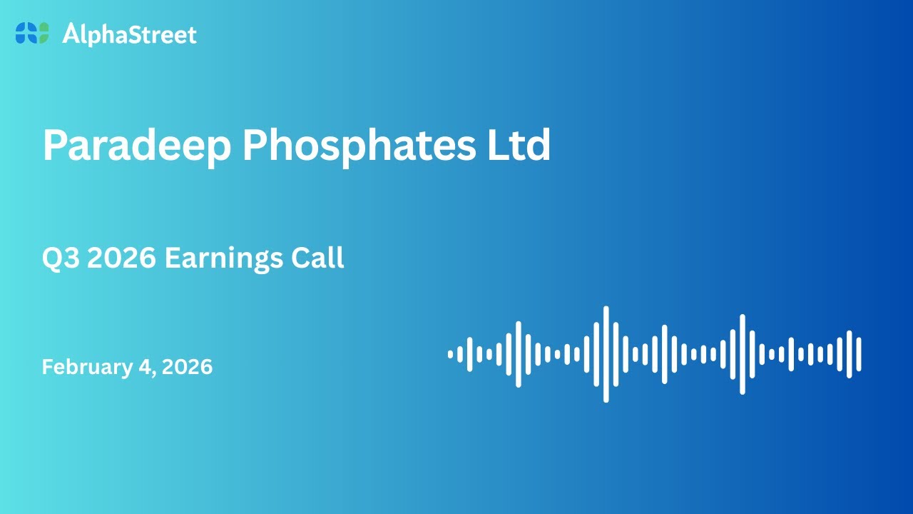 Paradeep Phosphates Ltd Q3 FY2025-26 Earnings Conference Call