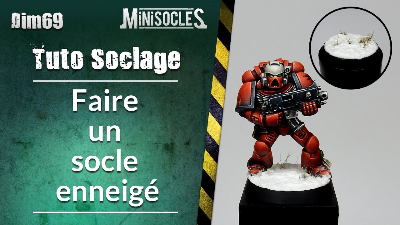 Peinture sur figurines [TUTO] : Faire un socle enneigé