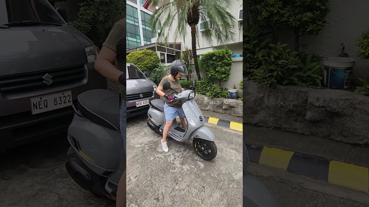 Vespa S125 standard height Versus 5 ft wifey practice