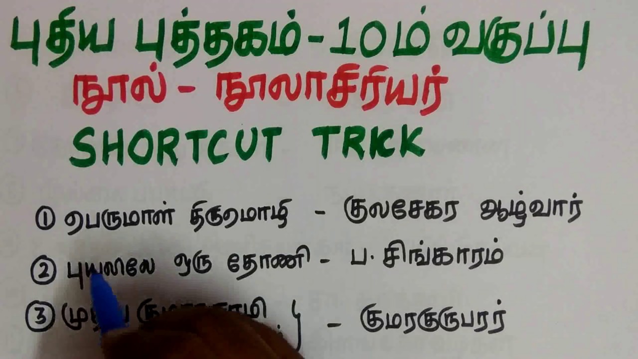 Tnpsc Tamil shortcuts-Books and Authors-10th standard new book-IJK knowledge world