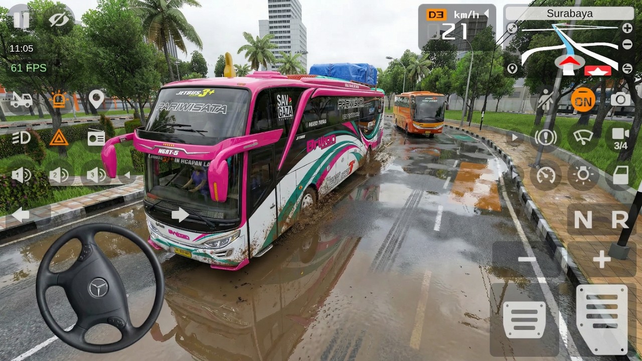 Bus Pariwisata Brilian Telolet Basuri | Bus Simulator Indonesia Bussid