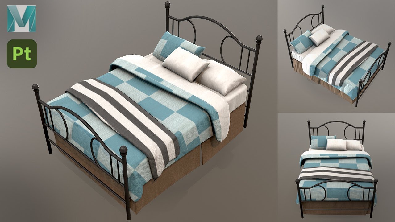 Stylized Bed with Autodesk Maya 2022 and Substance 3D Painter