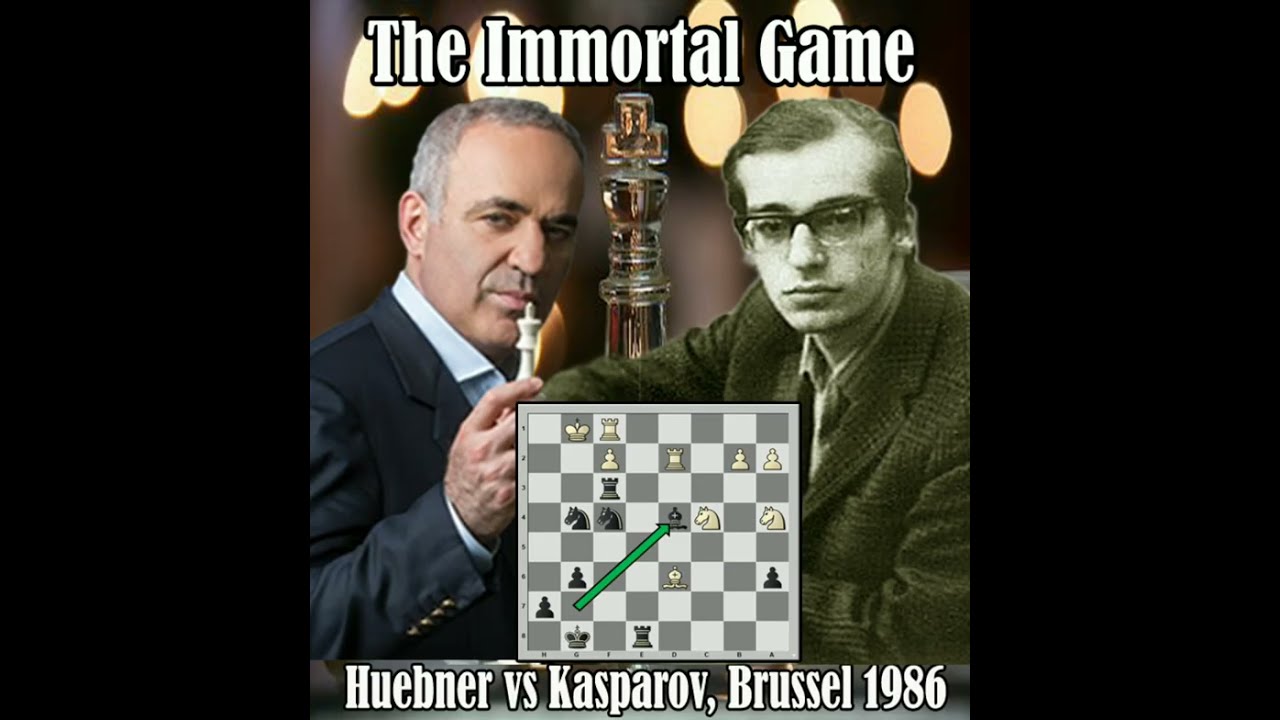 The Immortal Game / Robert Huebner vs Garry Kasparov, Brussel 1986