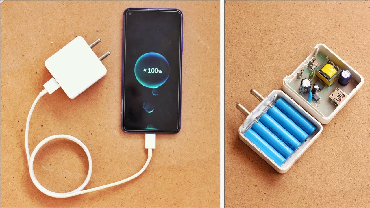 How to make Charger + Power Bank | Inverter