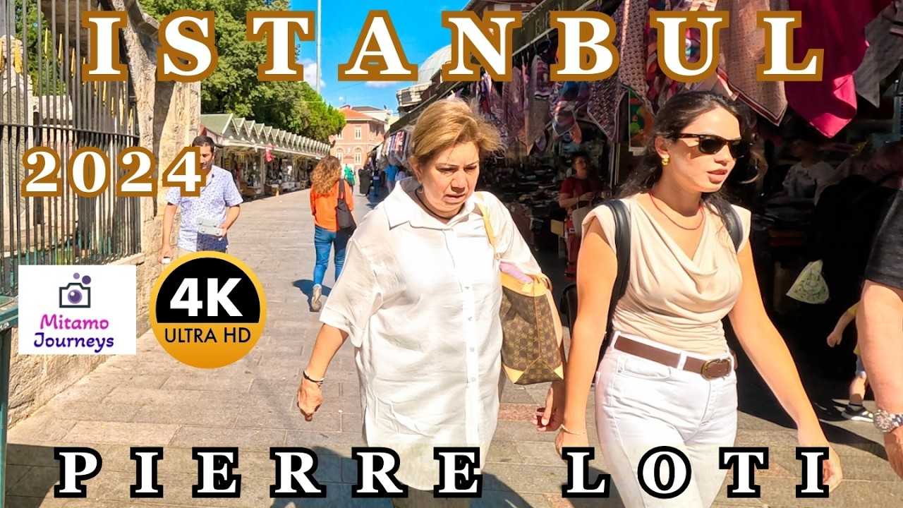 Istanbul Eyupsultan - Pierre Loti Hill 4K Walking Tour | Local Markets, Up Hill Cafe | August 2024
