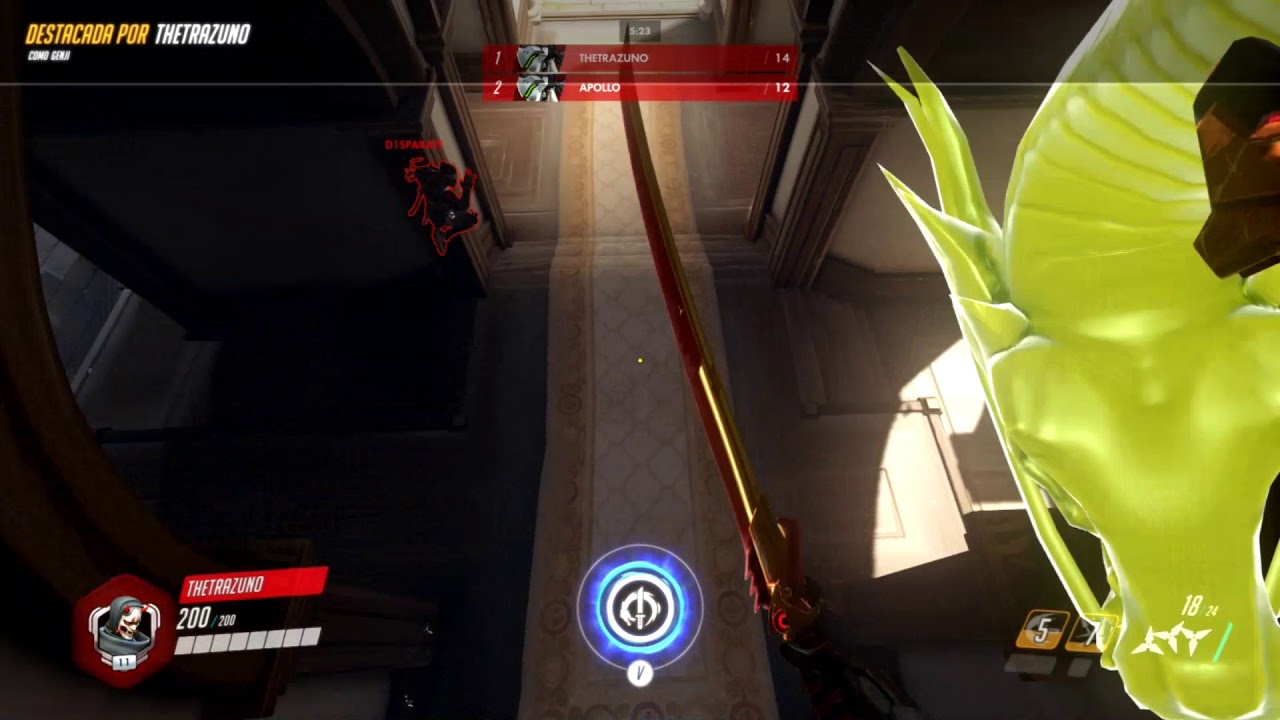 THE REAL GENJI IS HERE BITCH! Cuadrakill free for all - Overwatch clips- Traz