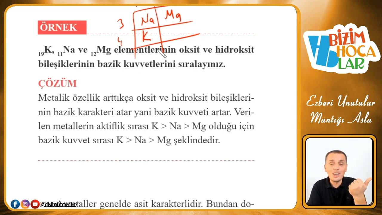 Modern Periyodik sistem 5 - Metalik ve Ametalik Özellik - 11. Sınıf - AYT
