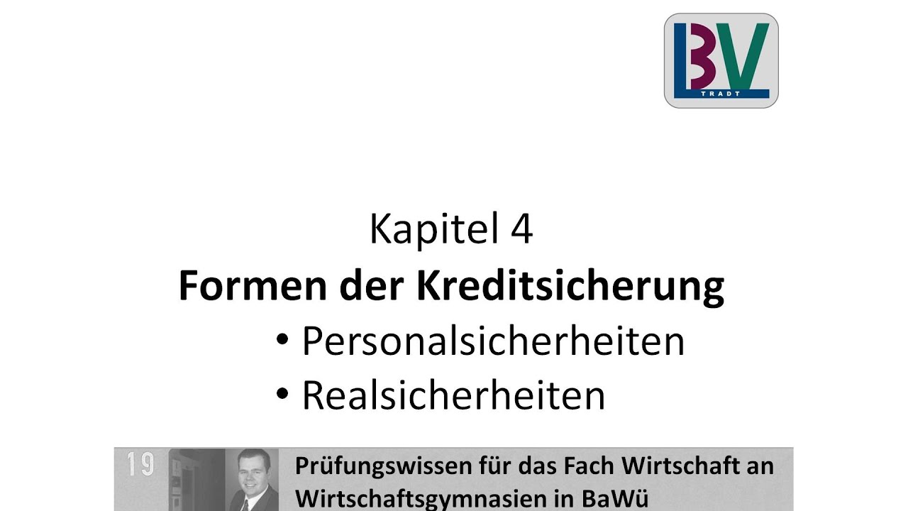 Kreditsicherung Garantie Bürgschaft Pfand Hypothek Grundschuld [WG K05 T07]