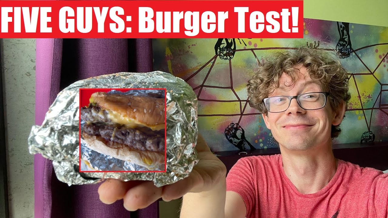 FIVE GUYS: Cheeseburger mit diversen Toppings im Test!