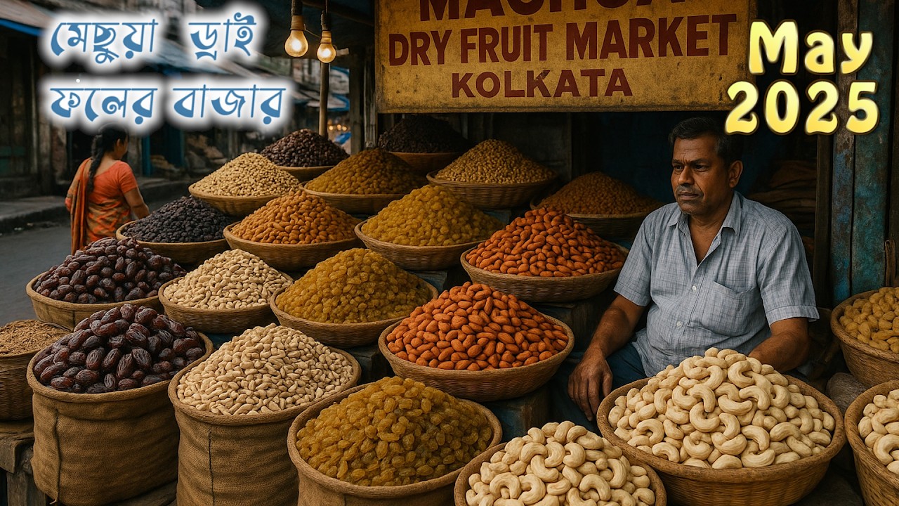 কলকাতার মেচুয়া বাজারের অন্যতম বৃহৎ শুকনো ফলের বাজার, ২০৫ মে || Machua dry fruit market #dryfruits